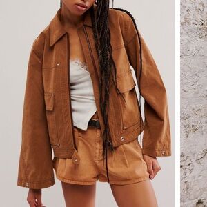 Free People We The Free Blair Vegan Suede Leather Jacket